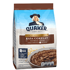 Quaker Oatmeal Coklat: 4 S