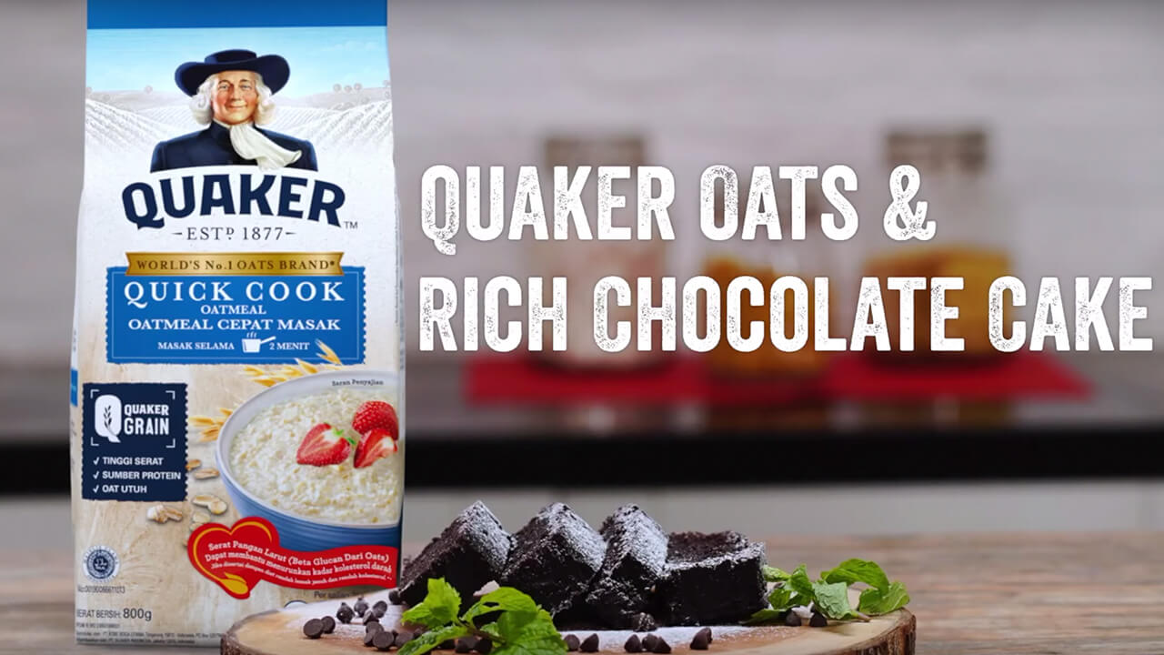 Quaker Oats & Rich Chocolate Cake